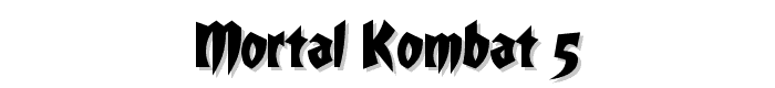 Mortal Kombat 5 font